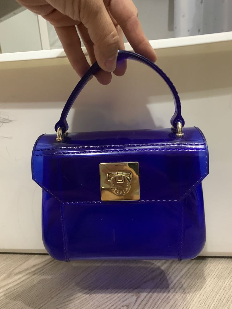 Furla mini Jelly Bag in Royal Blue Luxury Bags Wallets on Carousell