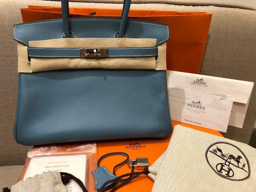 Hermes Epsom Birkin 30 Blue Jean 2009 – STYLISHTOP