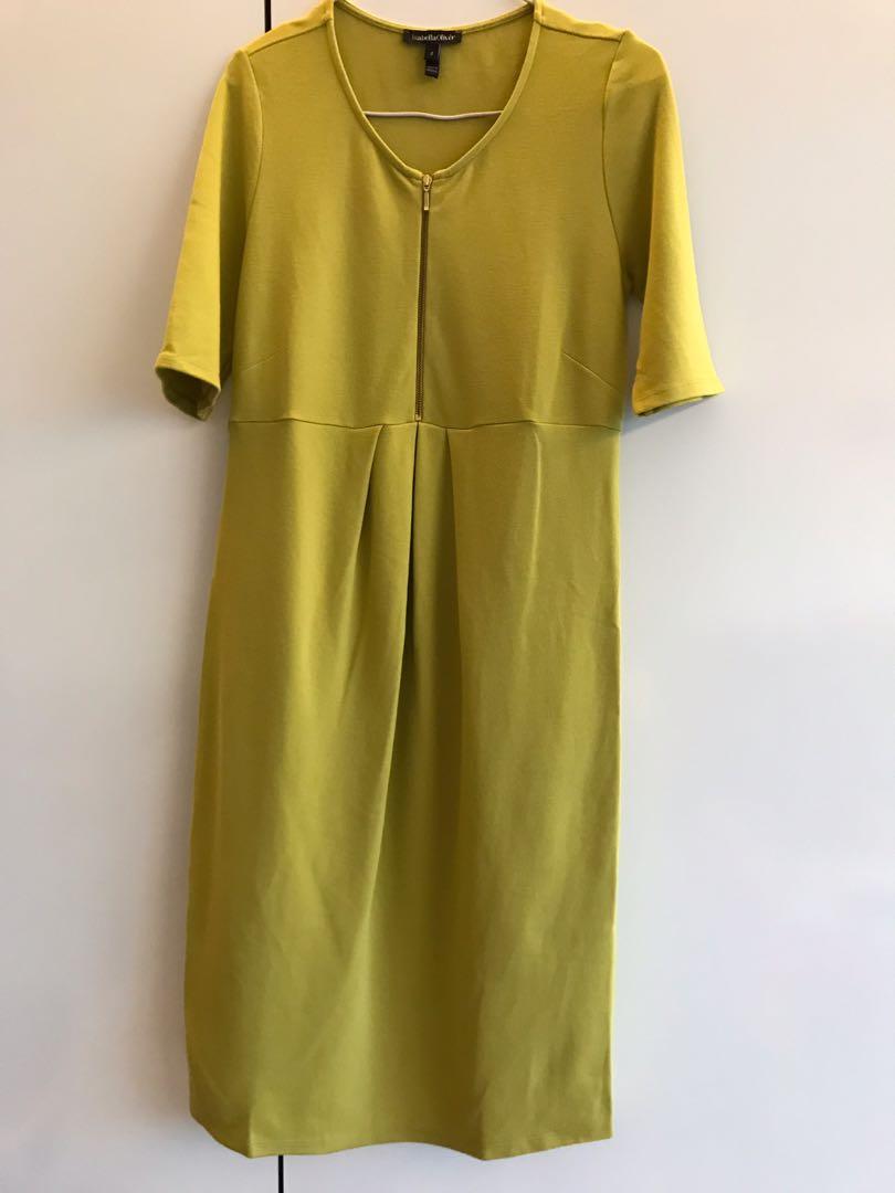 Mustard green deals color dress