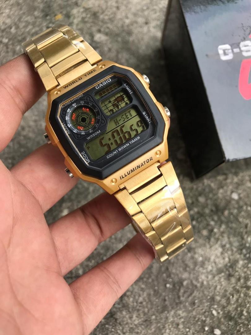 jam casio g shocl AE 1200 full steinles stell Fesyen Pria Jam