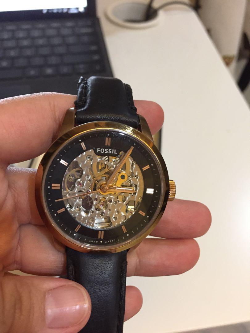 Jam Tangan Fossil Townsman Automatic Black Leather ME3084