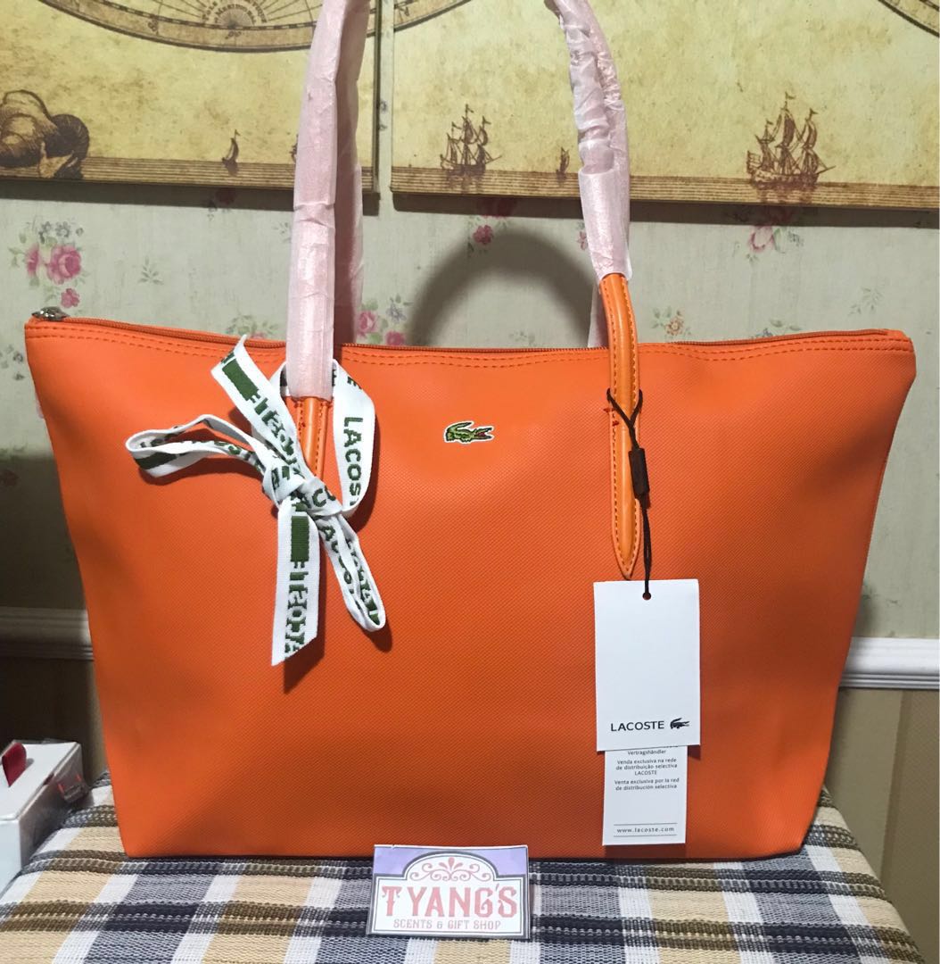 Lacoste Branded Women's Tote Bag Orange 