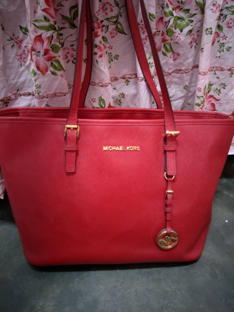 Michael Kors Red Tote Bag Large  eBay