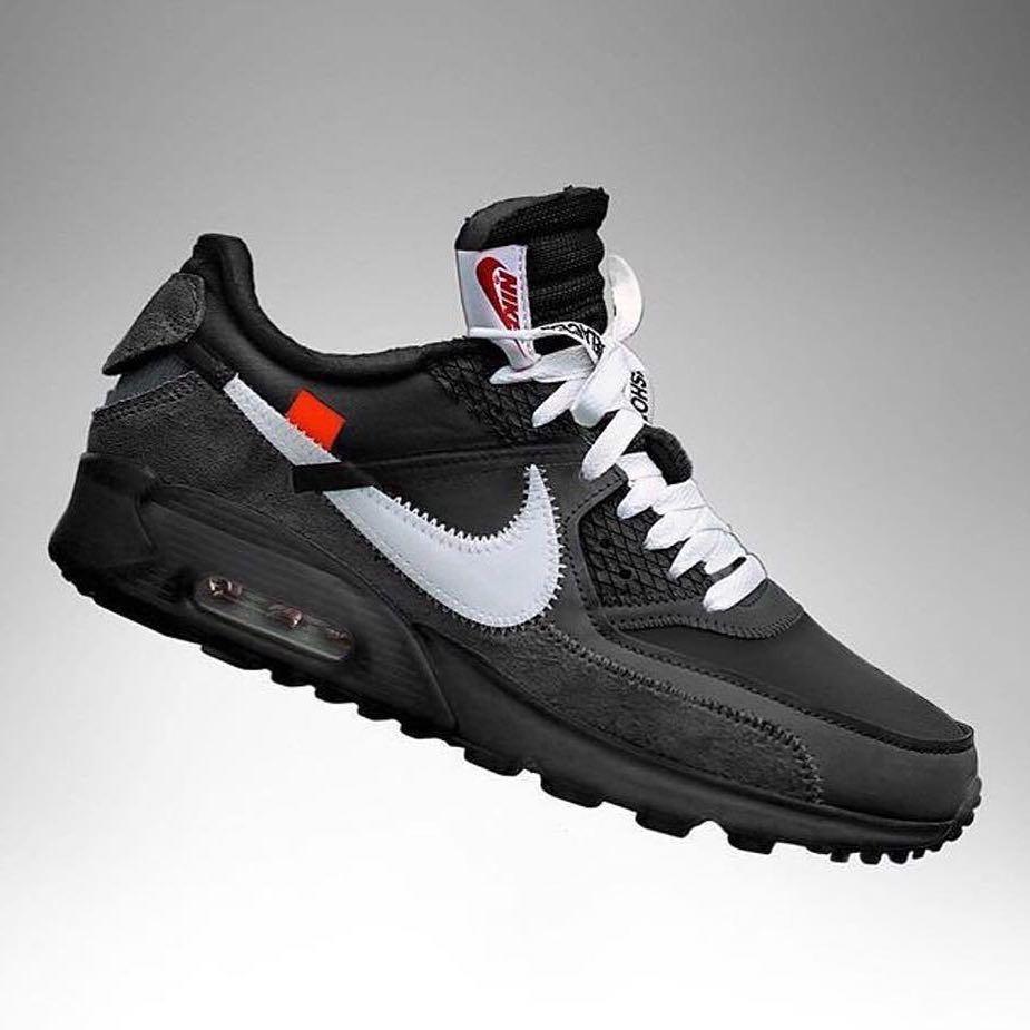 nike air max 90 x off white black