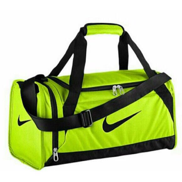 Nike Neon Green Gym Duffel Bag, Sports 