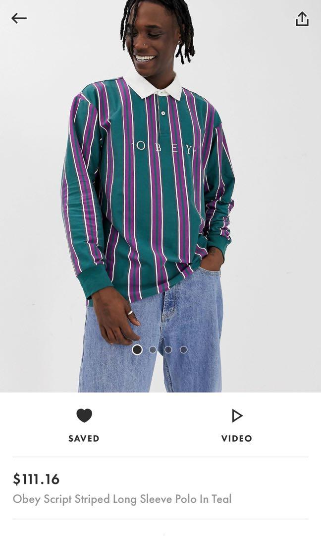 obey polo long sleeve