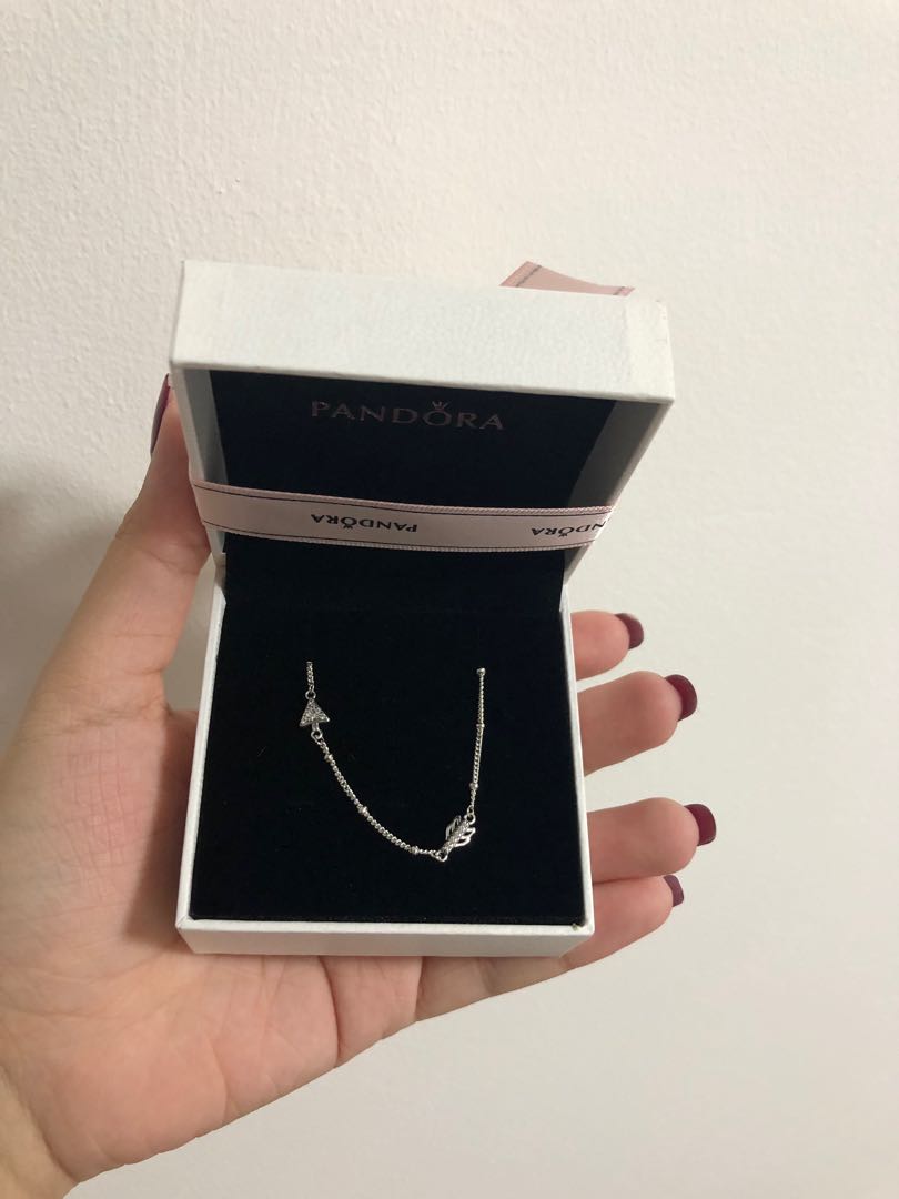 Pandora Sparkling Arrow Necklace Women s Fashion Jewelry