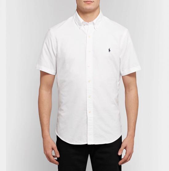 White short sleeve online ralph lauren shirt