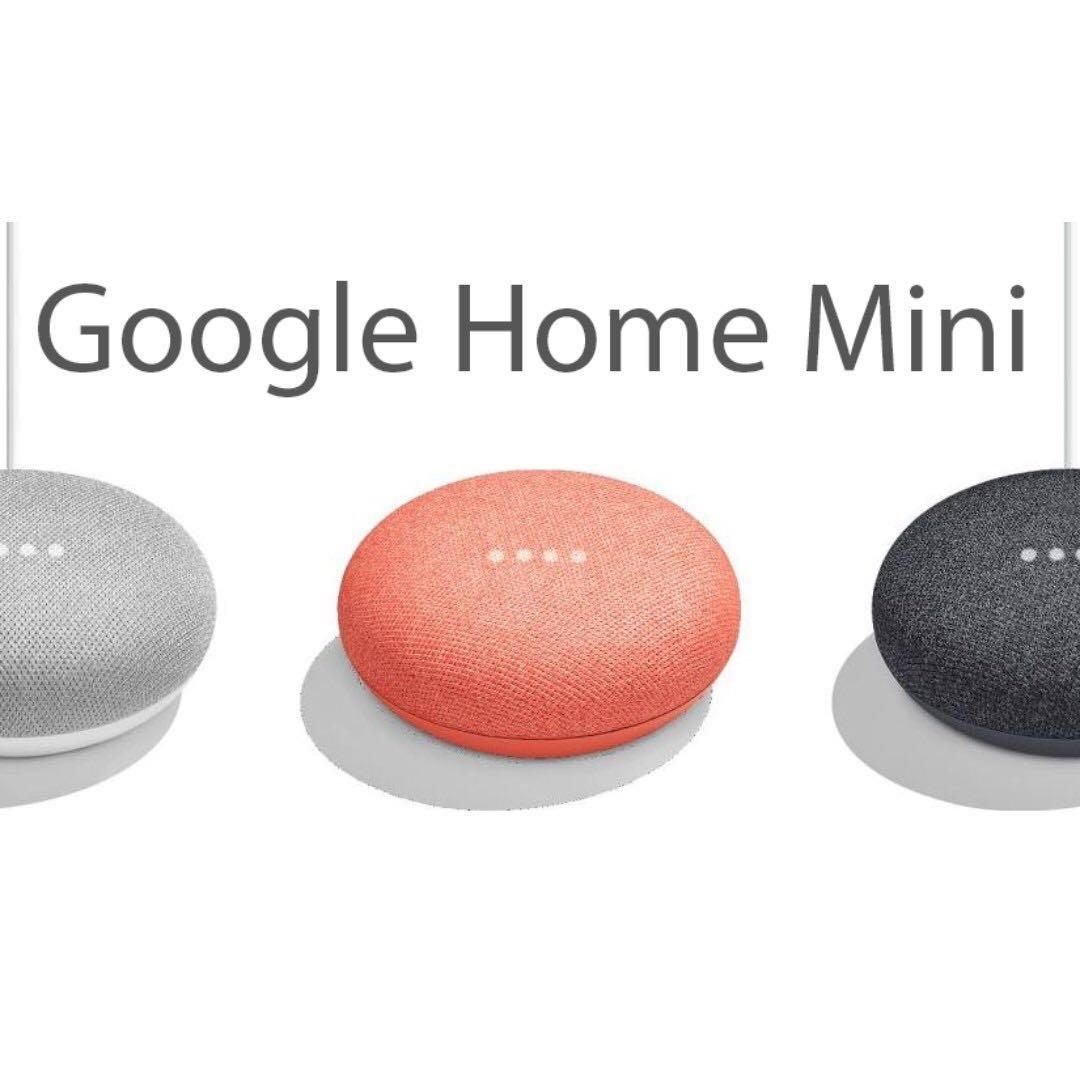 Brand New In Box Sealed Google Home Mini Charcoal And Chalk Coral Google Home Mini Smart Speakers