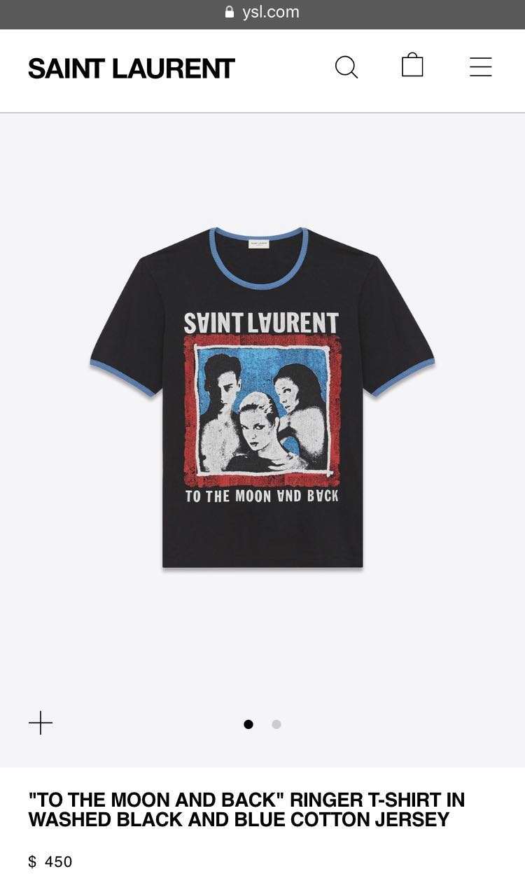 saint laurent to the moon and back tee Women s Fashion Tops