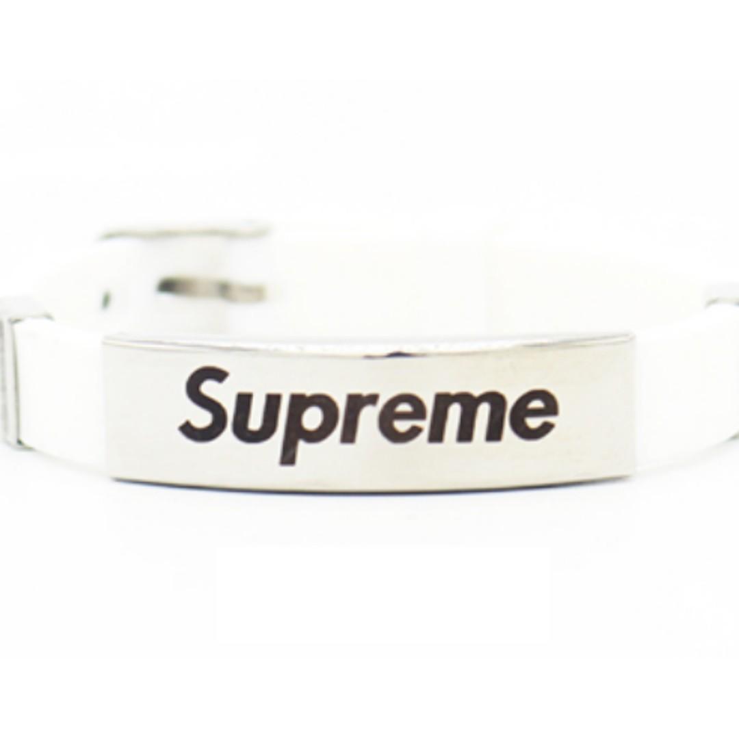 Supreme rubber bracelet hotsell
