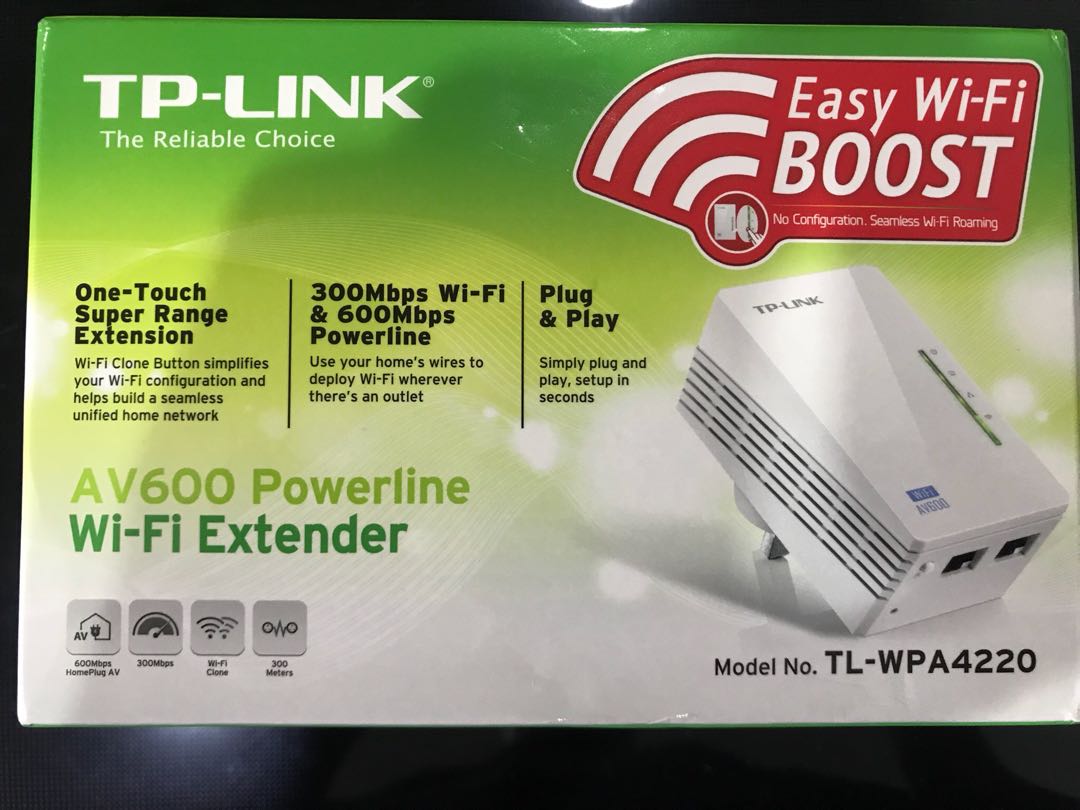Tp Link Tl Wpa4220 Powerline Wifi Extender Electronics Computer Parts Accessories On Carousell