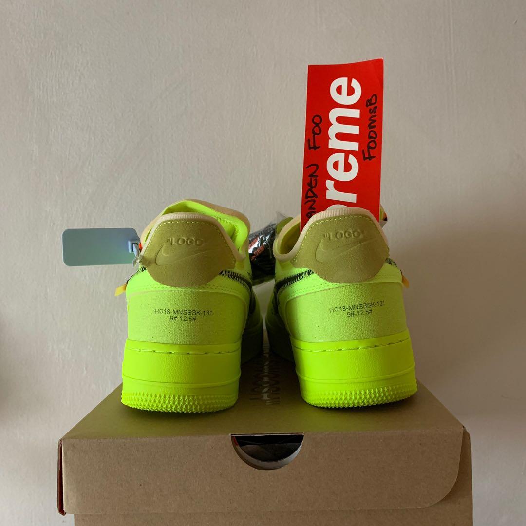 UK10 US11 NIKE OW AF1 VOLT Men s Fashion Footwear Sneakers on