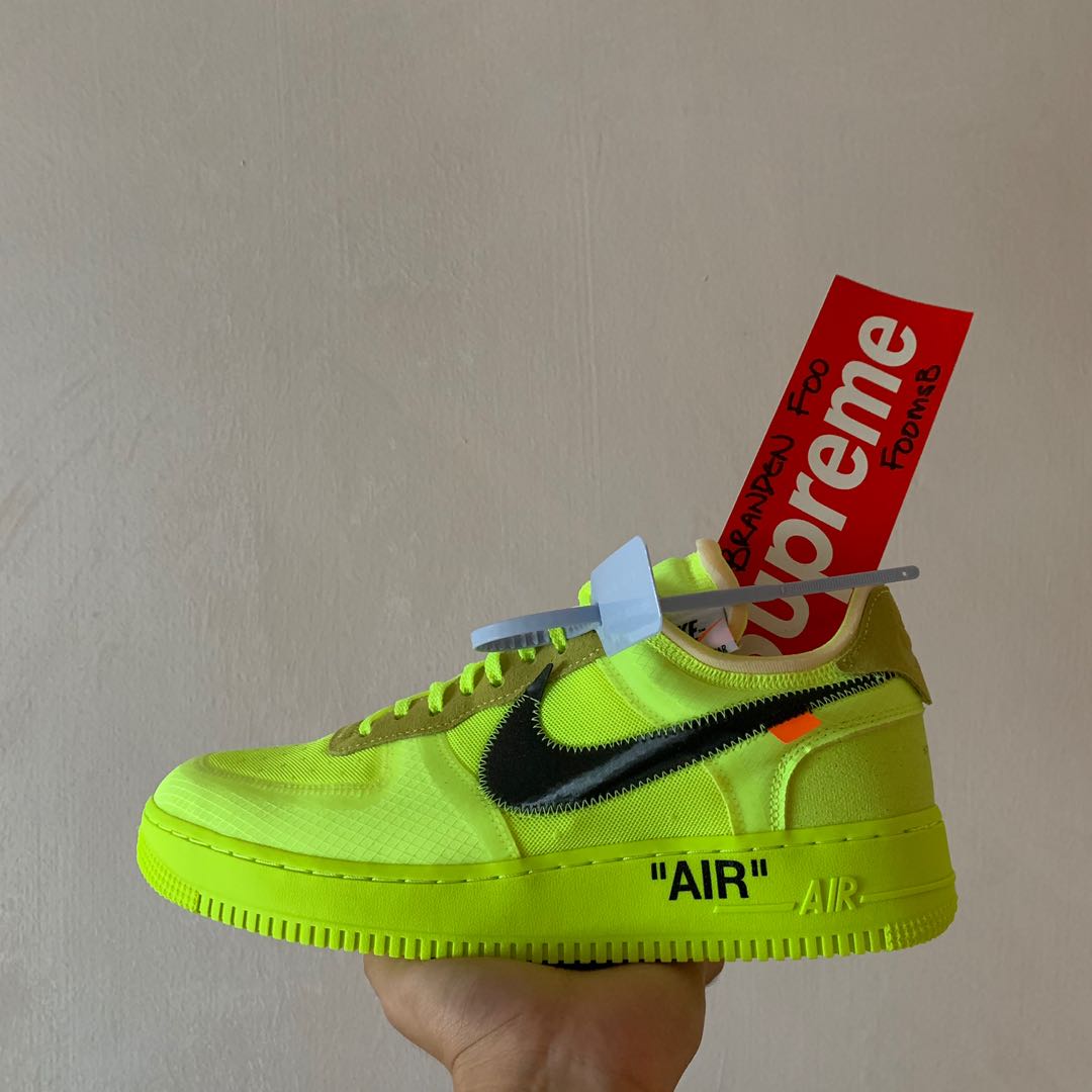 UK10 US11 NIKE OW AF1 VOLT Men s Fashion Footwear Sneakers on