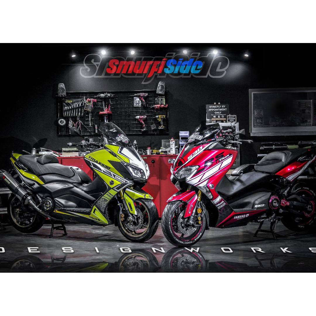 Yamaha Tmax Full Body Decal Kit Motorcycles Motorcycle Accessories On Carousell