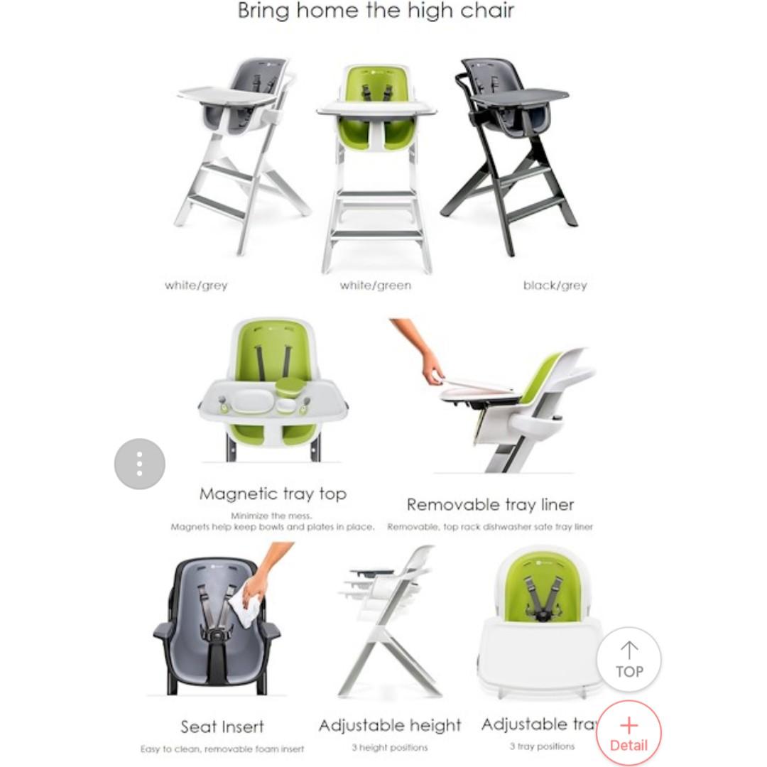 4Moms High Chair with Magnetic Tray Babies Kids Nursing