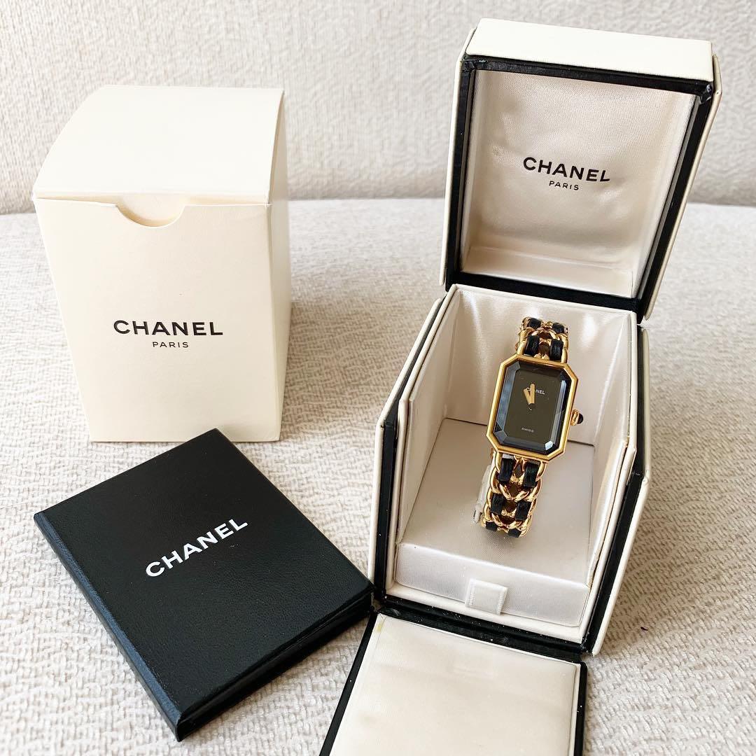 H2163 Chanel Premiere Black Diamond Dial Ladies Quartz Watch.