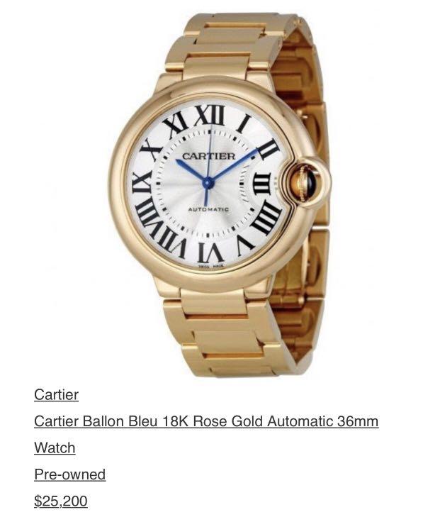 BALLON BLEU DE CARTIER WATCH Carousell