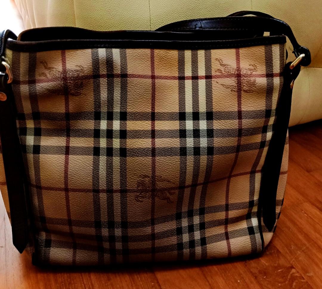 Burberry haymarket on sale tote sale