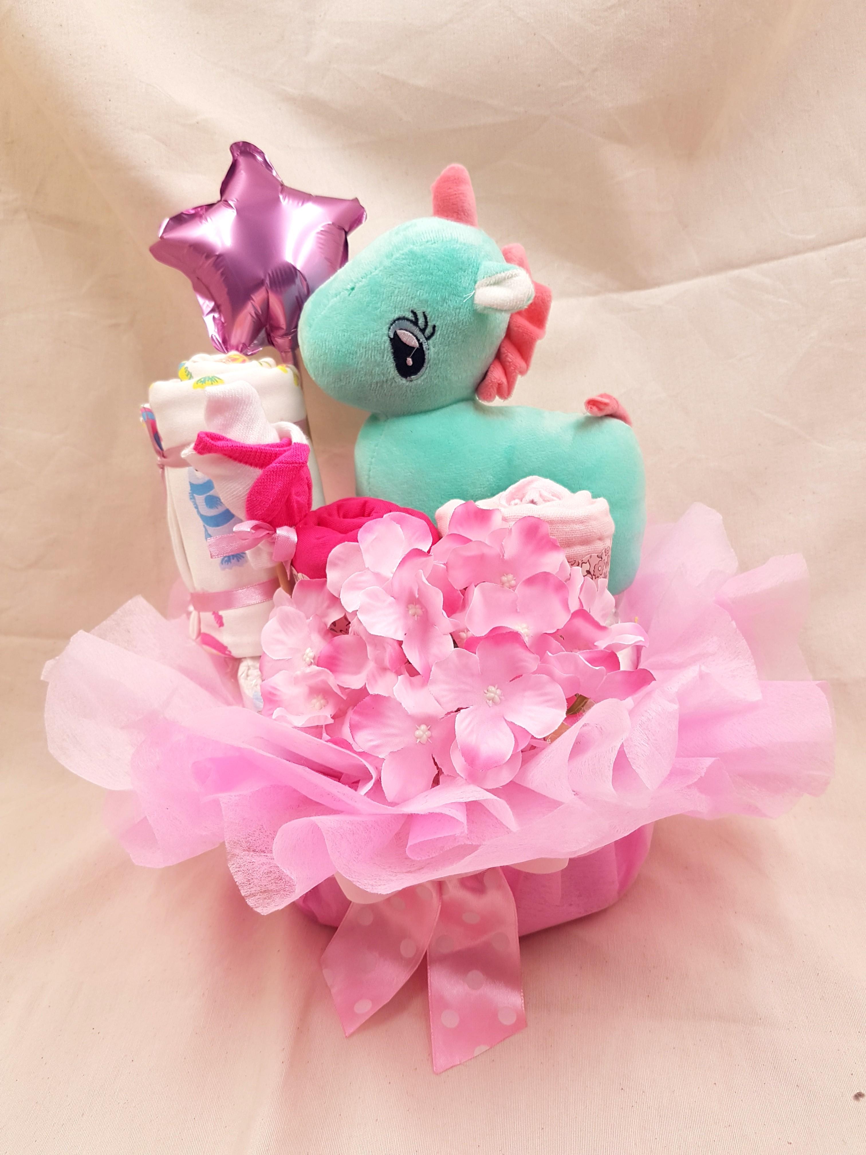 Diaper Cake Unicorn Baby Girl Hamper Babies Kids Babies