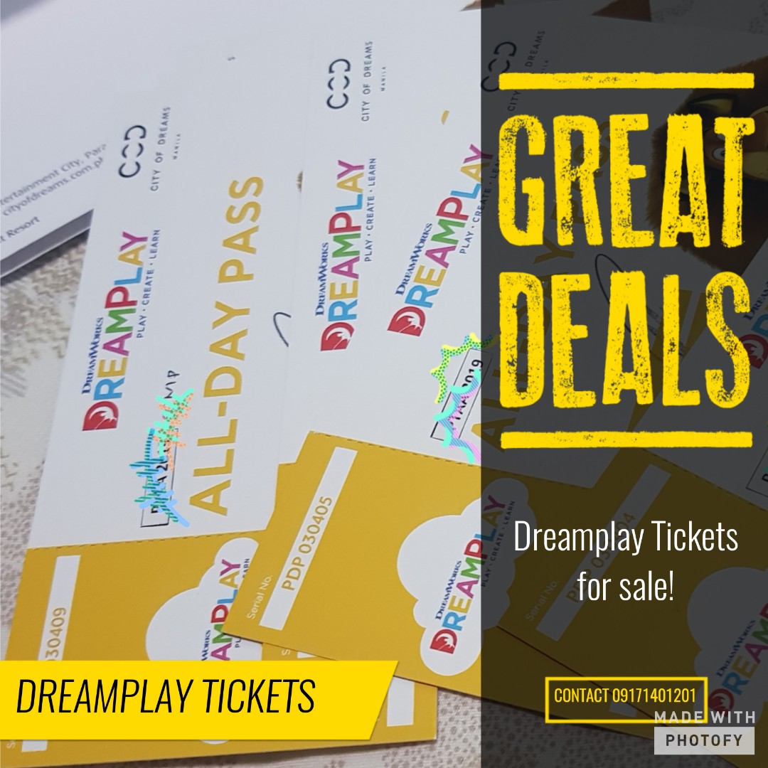Dreamplay tickets, Tickets & Vouchers, Local Attractions & Transport on
