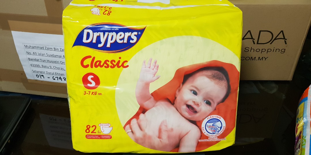 Drypers Classic Pampers/Diapers Small 2 Pack(164 pieces)++, Babies