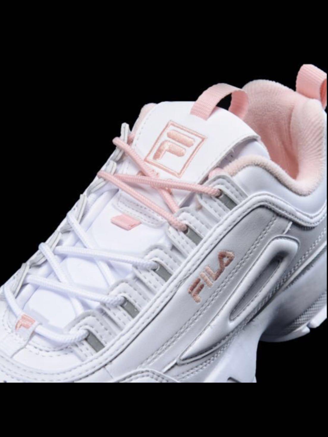 fila disruptor womens pink and white
