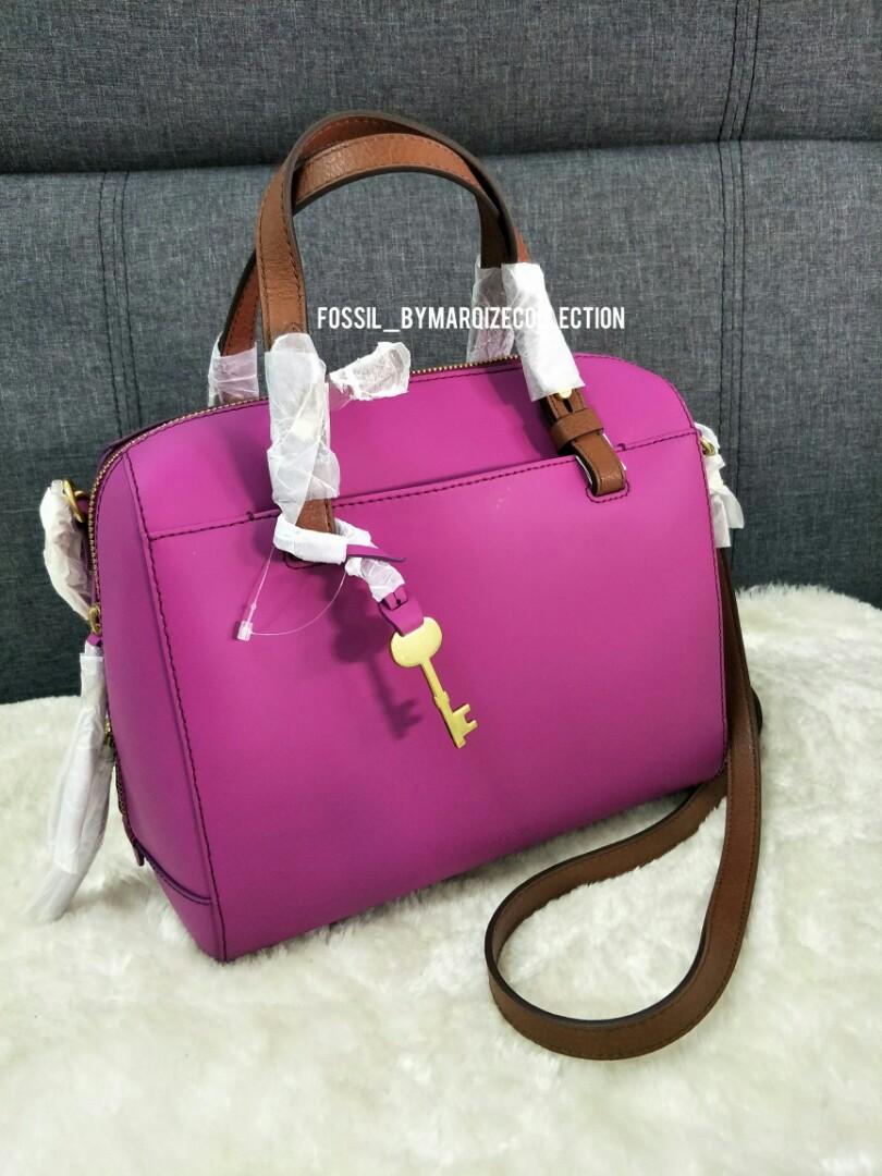Fossil rachel satchel sale pink
