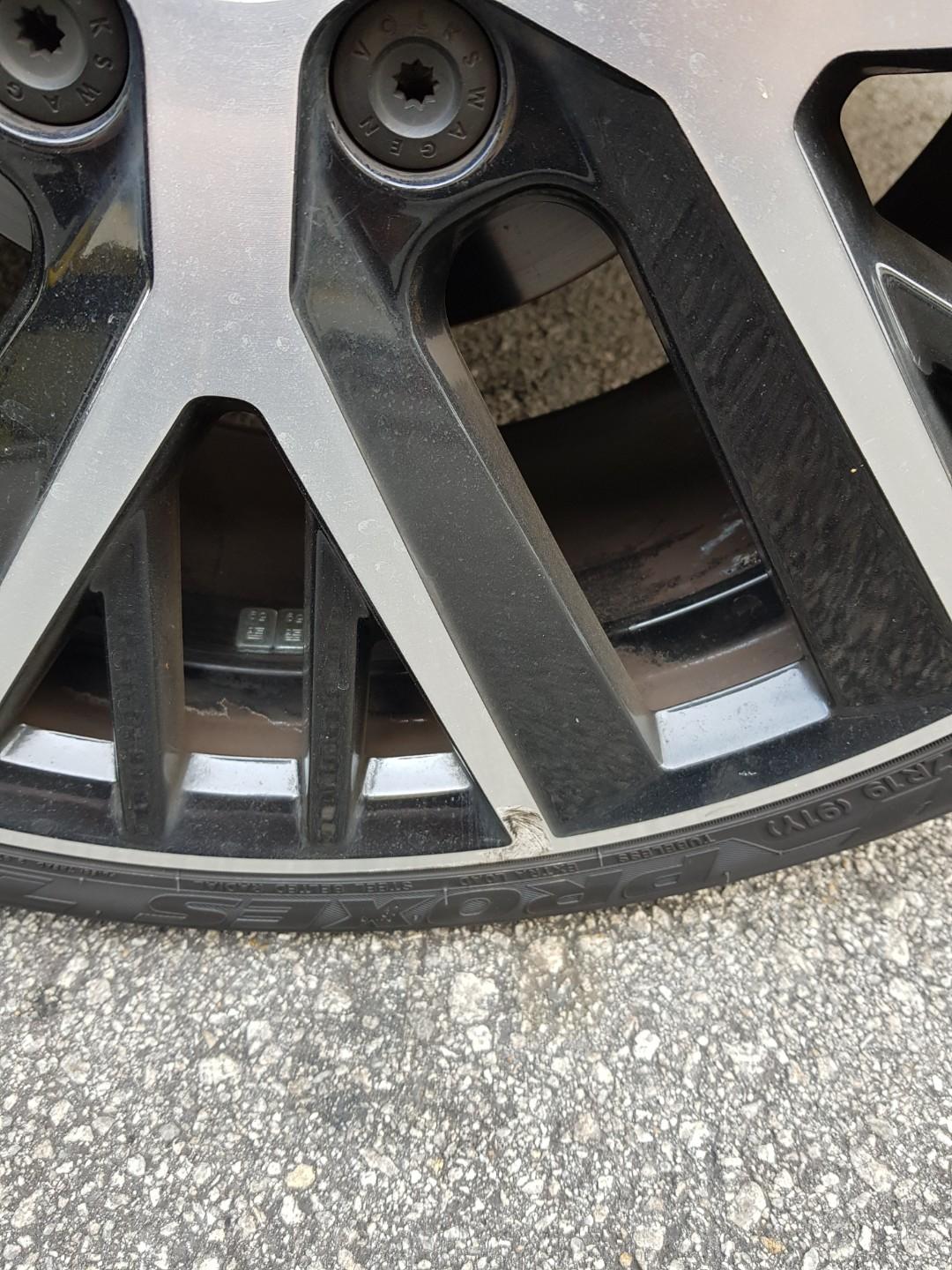 Golf 7 R-line rims and tyre, Car Accessories, Tyres & Rims on Carousell