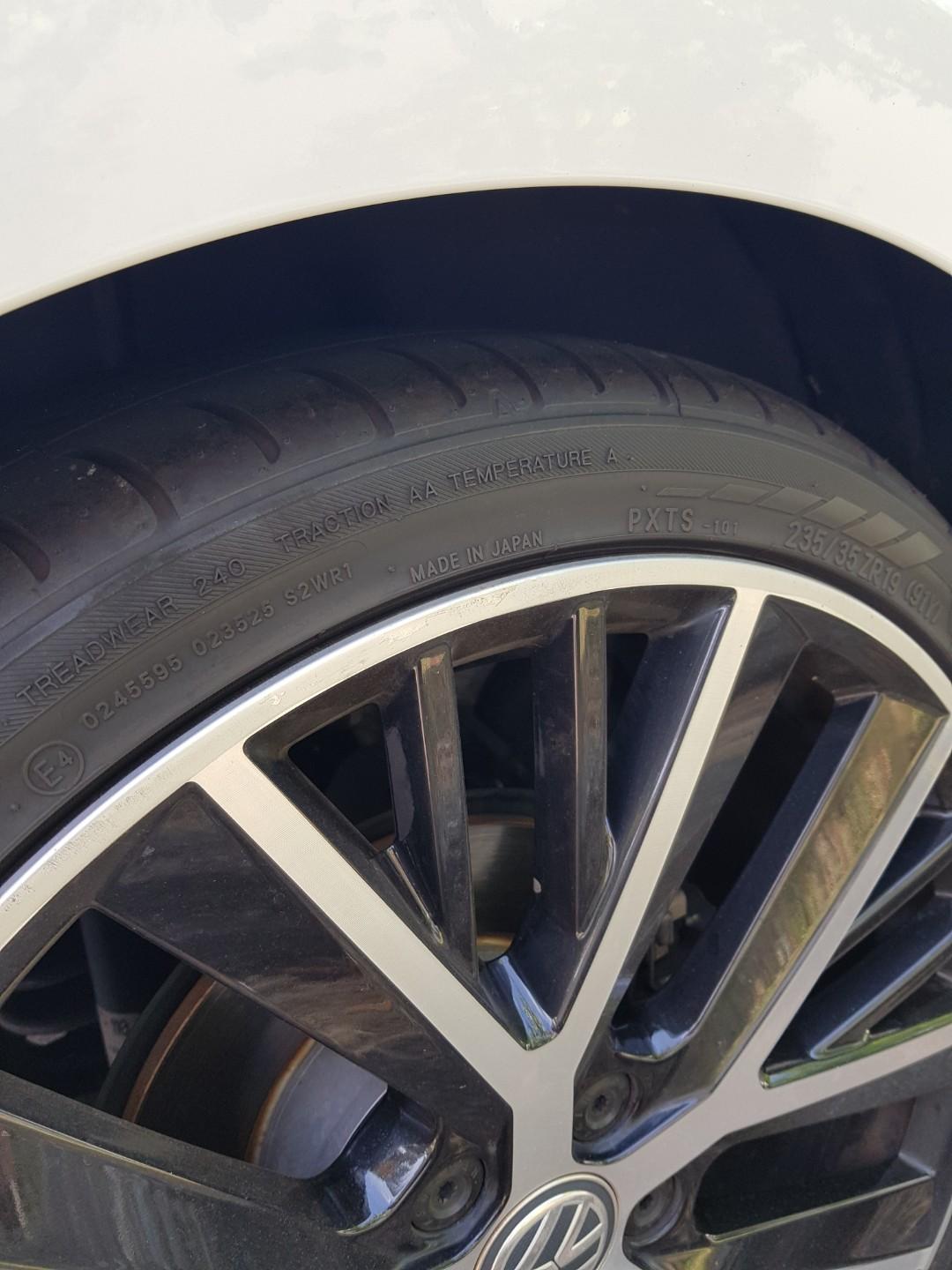 Golf 7 R-line rims and tyre, Car Accessories, Tyres & Rims on Carousell