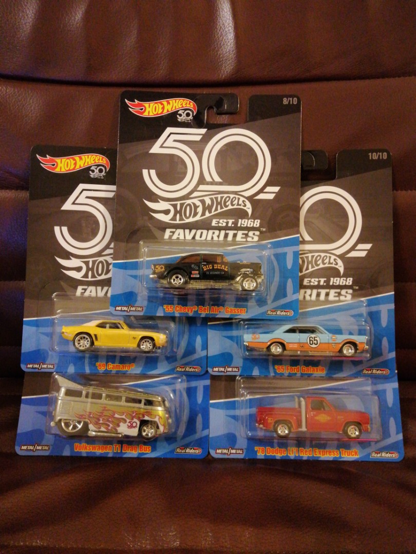 Hot Wheels 50th Anniversary set. Incl Chase 55 Chevy Gasser Kroger