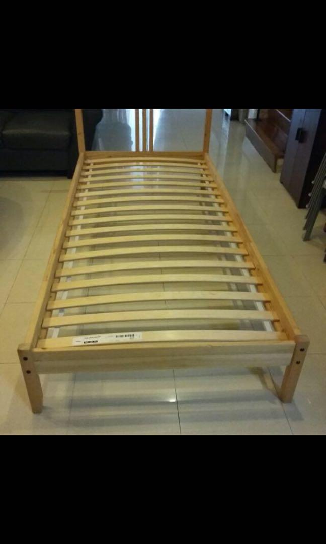 Ikea Fjellse single bed frame set, Furniture & Home Living, Furniture