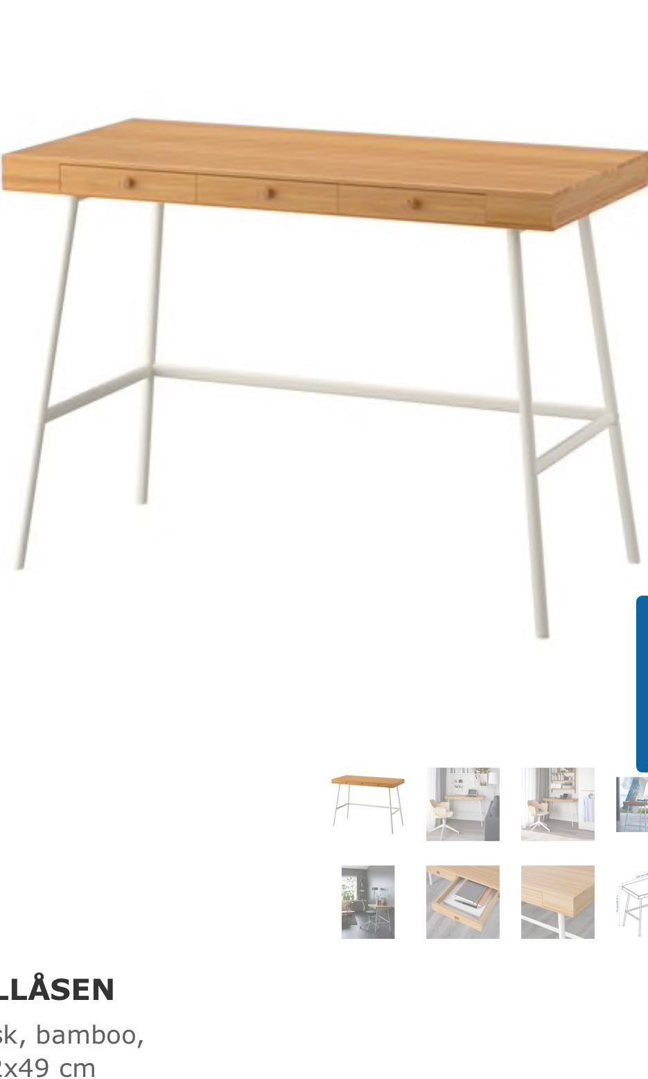 Ikea Lillasen Desk Bamboo Color Furniture Tables Chairs On Share This Listing