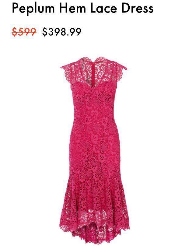 Lace peplum dress karen sales millen