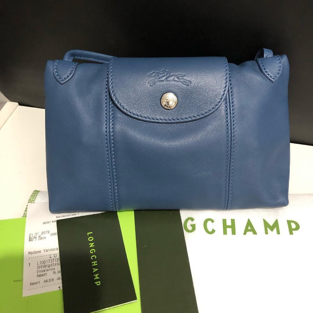LC Cuir Crossbody sz 23x16 Pilot Blue with tag Paperbag and receipt Barang Mewah Tas Dompet di Carousell