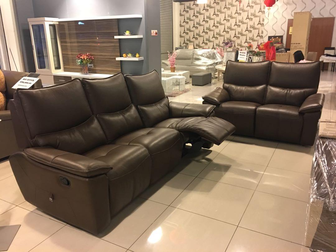 Leather Sofa Home Furniture Furniture On Carousell