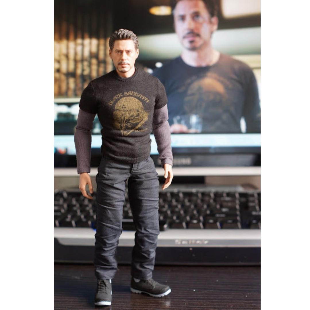 Tony stark black best sale shirt
