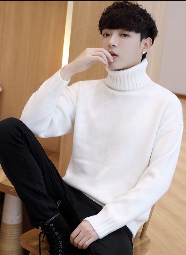 Korean turtleneck mens on sale