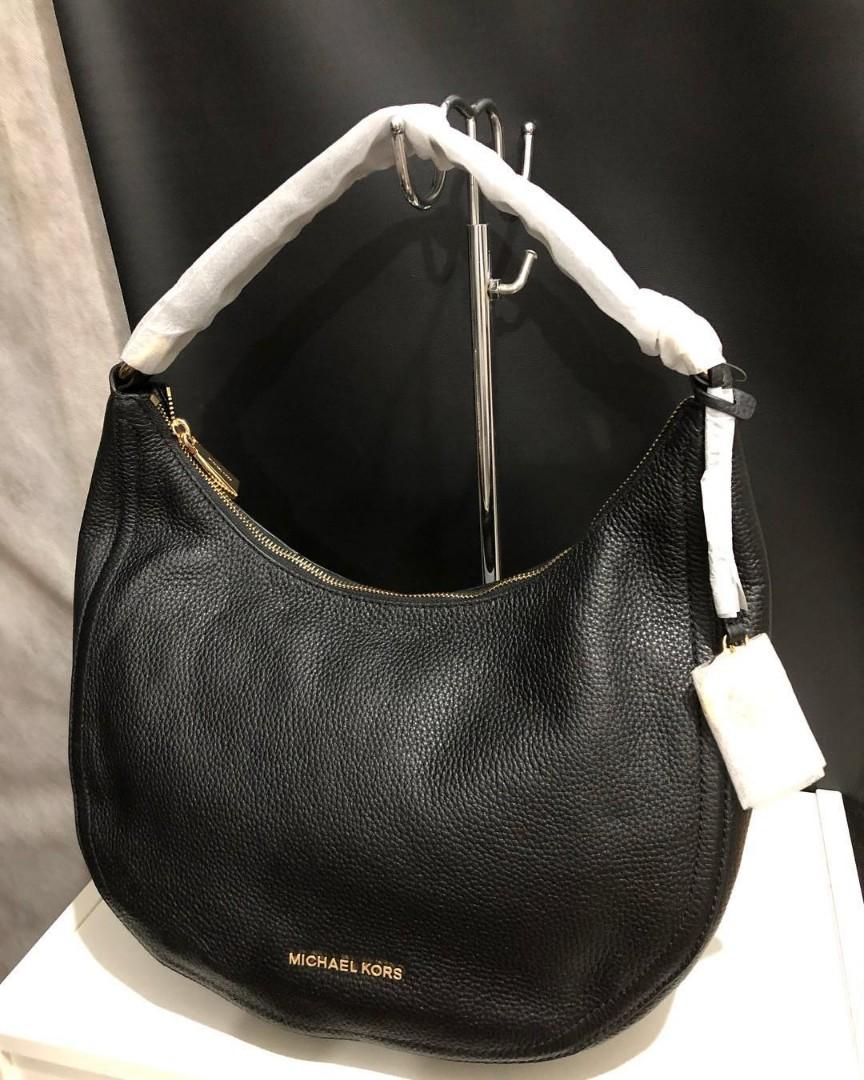 Michael kors lydia hobo black sale