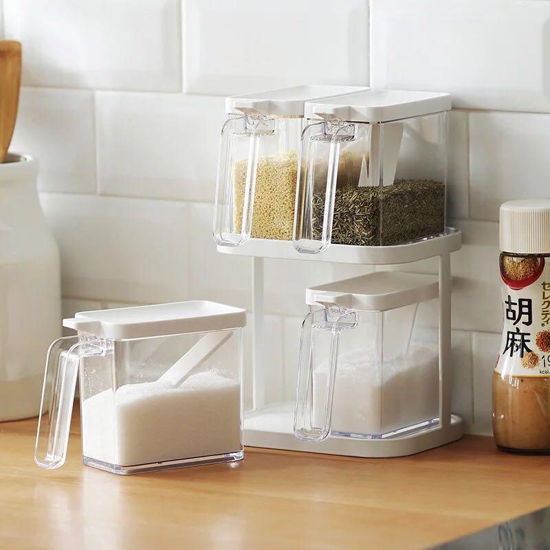 MUJI inspired spice condiment rack set