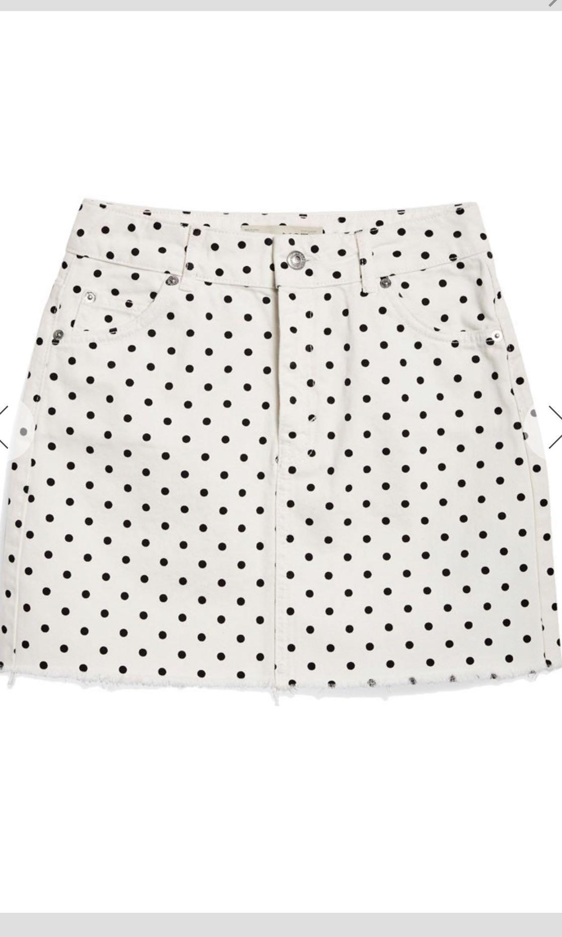 petite white denim skirt