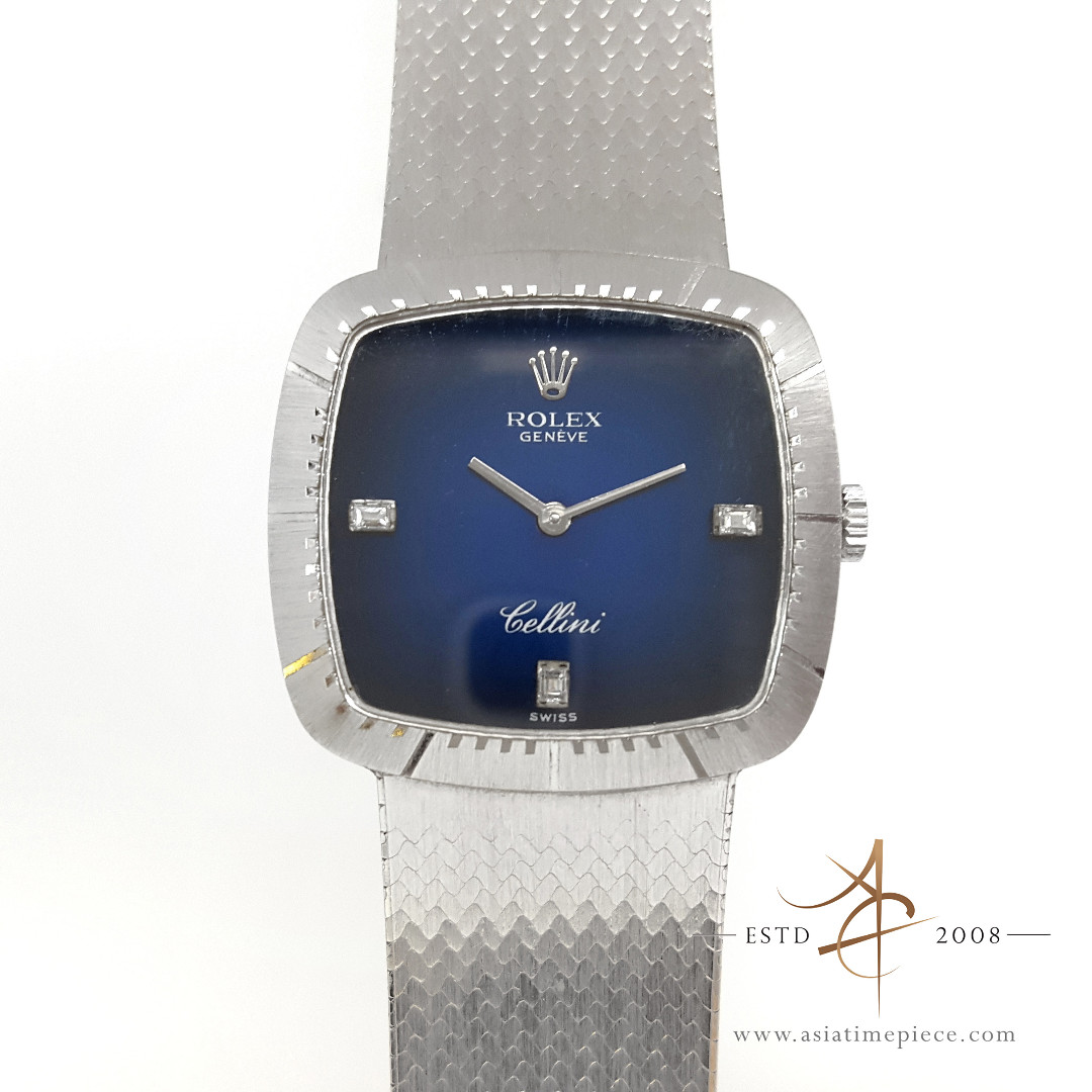 Rolex 18k White Gold Cellini Vintage Watch Luxury Watches on