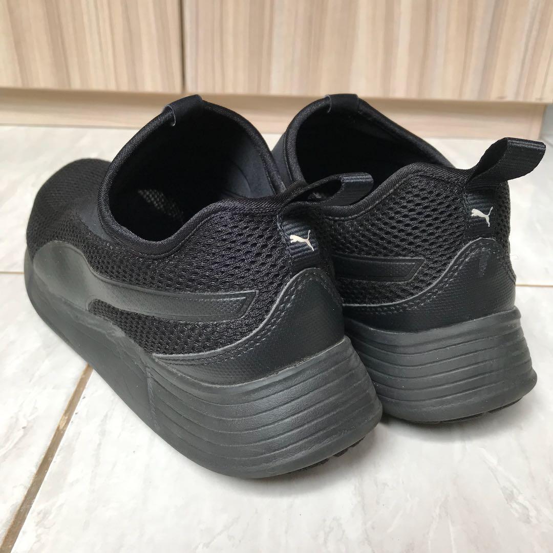 puma all black sneakers
