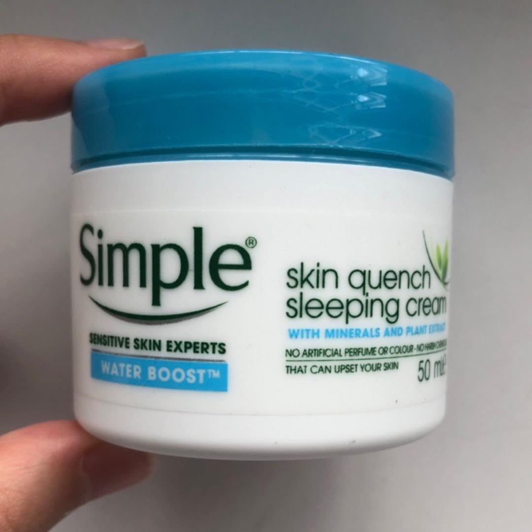 Simple Skin Quench Sleeping Cream Water Boost 50ml Health Beauty Face Skin Care On Carousell