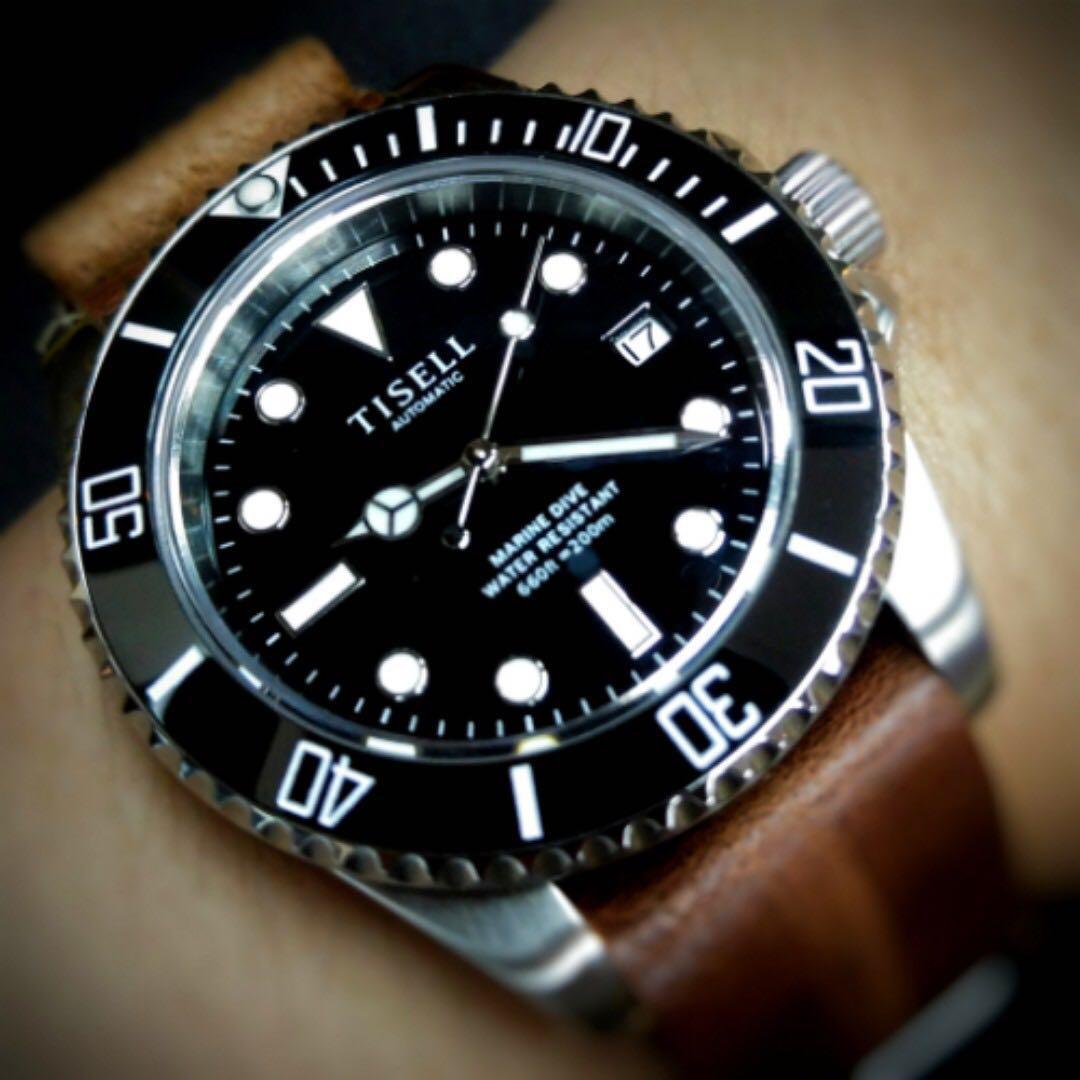 TISELL MARINE DIVER ダイバーズ MIYOTA 9015 - 時計