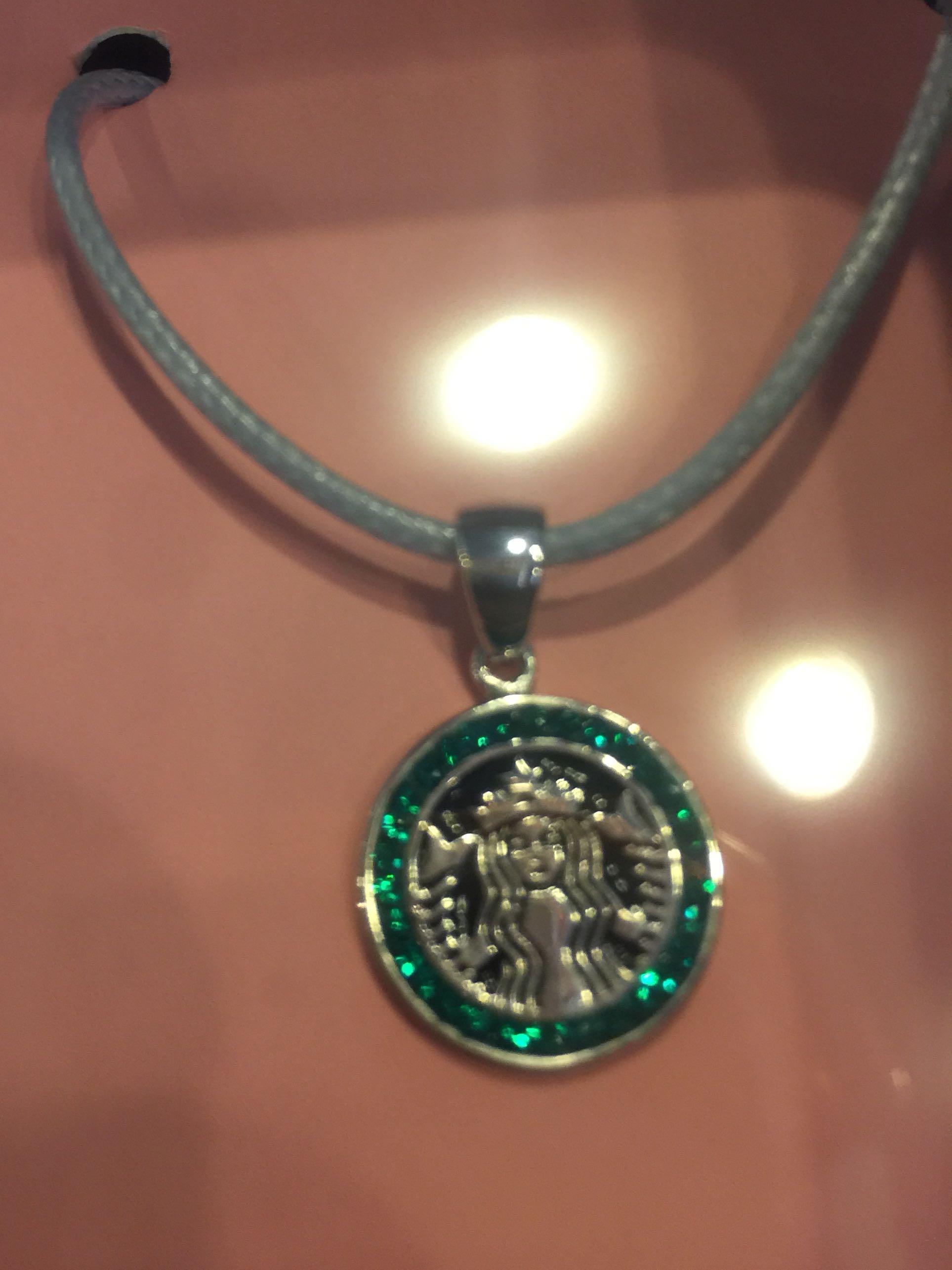 Starbucks Swarovski pendant with mug set Luxury Accessories on Carousell