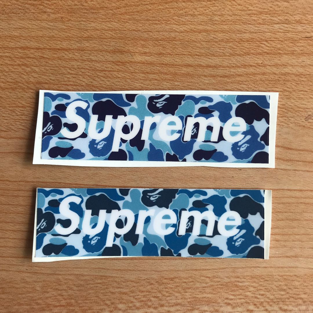 supreme camo sticker