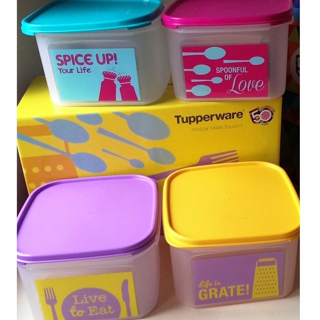  tupperware  modular mates set 2 6liter with box 