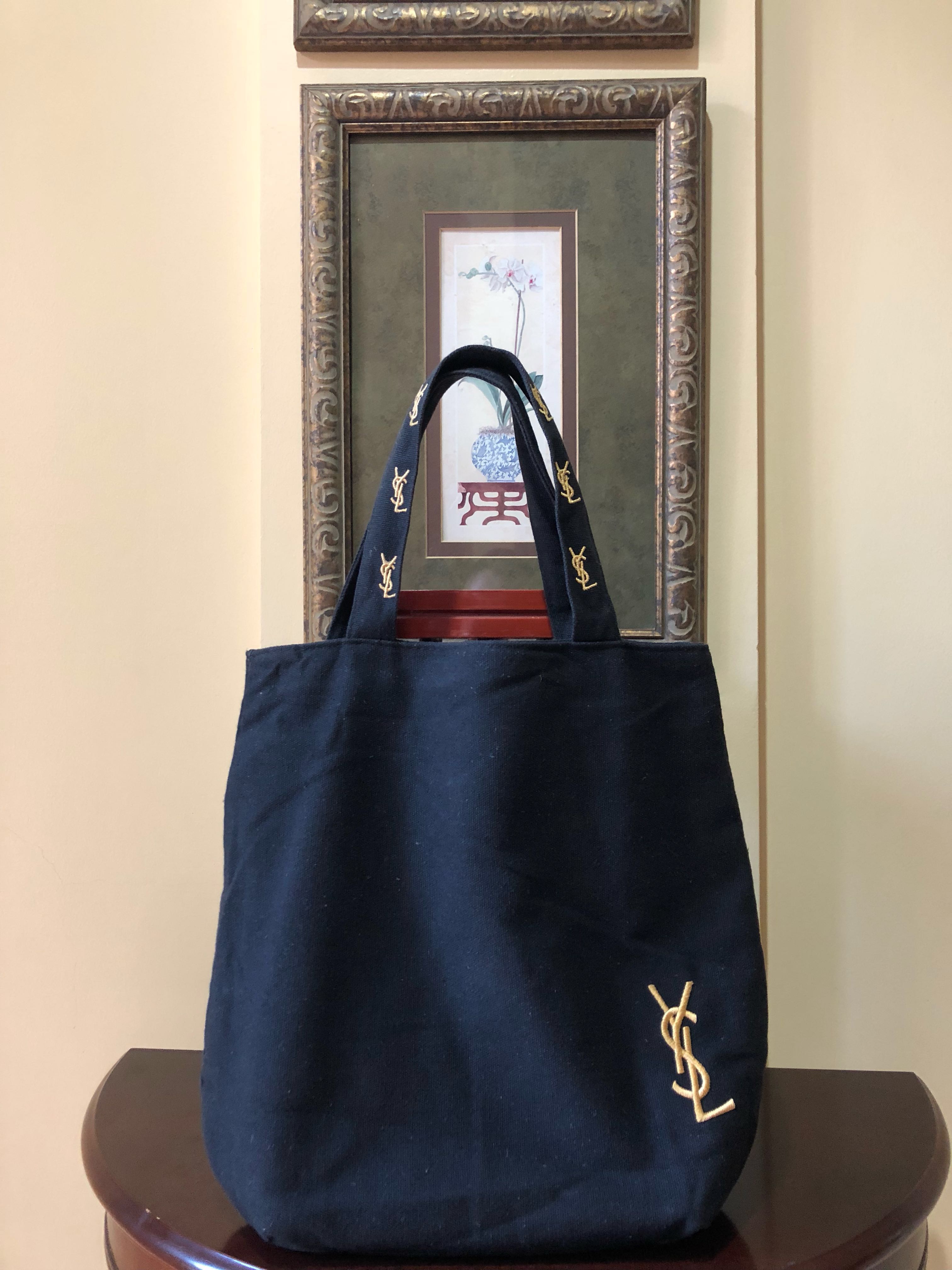100% Authentic YSL YVES Saint Laurent Beauty Canvas Tote Bag, Luxury, Bags  & Wallets on Carousell