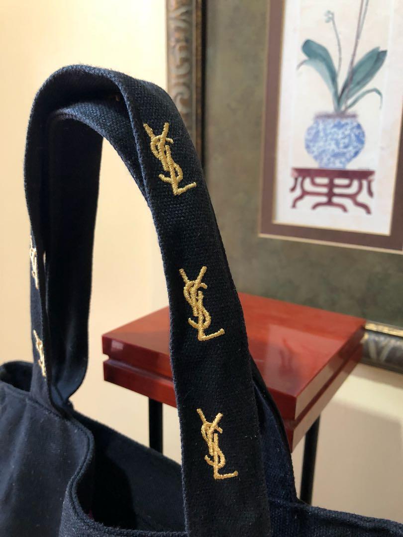 100% Authentic YSL YVES Saint Laurent Beauty Canvas Tote Bag, Luxury, Bags  & Wallets on Carousell